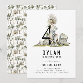 Invitación Tema de los dinosaurios 4 Fiesta de cumpleaños