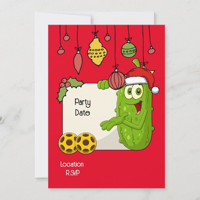 Invitación Tema de los Navidades de bolas de bolas (Anverso)