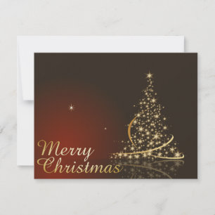 Invitación Tema de los Navidades rojos con el árbol de Navida