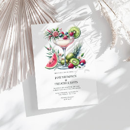 Invitación Tema de Margarita Exótica Boda de Playa