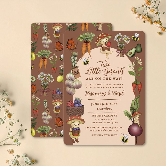 Invitación Tema de Mercado de Granjeros Adorable para Parejas (Subido por el creador)