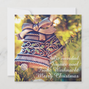 Invitación Tema de navidades con dos campanas