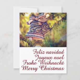 Invitación Tema de navidades con dos campanas