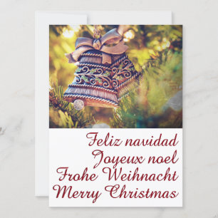 Invitación Tema de navidades con dos campanas