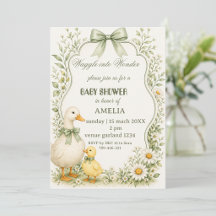 Tema de pato floral verde salvia editable vintage