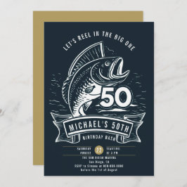Invitación Tema de pesca Gran Armada de Reel de Bass Hombres 