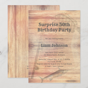 Invitación Tema de pesca su fiesta de cumpleaños