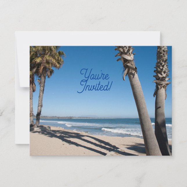 Invitación Tema de playa invitada (Anverso)