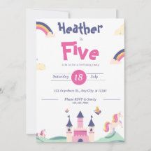 Invitación - Tema de Princesa - Personalizar Nombr