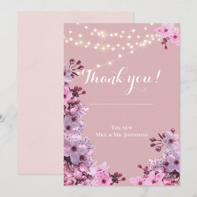 Invitación Tema de Sakura (Anverso / Reverso)