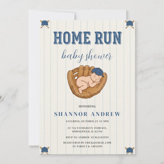 Invitación Tema de Todas las Estrellas para Baby Shower de Bé (Anverso)