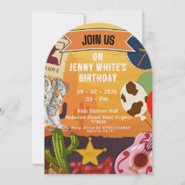 Invitación Tema de vaquero y vaquera 