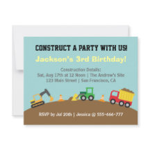 Tema de vehículos de construcción para niños Cumpl