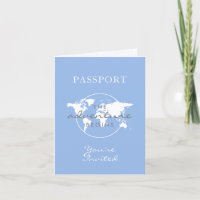 Tema de viaje de Baby Shower Passport Dusty Blue