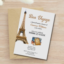 Tema de viajes de jubilación Bon Voyage Torre Eife