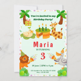 Invitación tema de vida silvestre