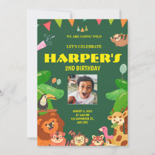 Invitación tema de vida silvestre