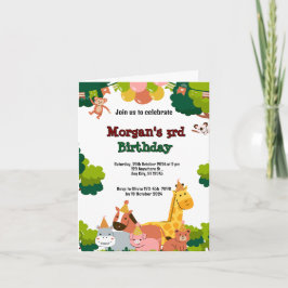 Invitación tema de vida silvestre