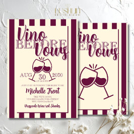 Invitación Tema de vino para despedida de soltera Vino Antes 