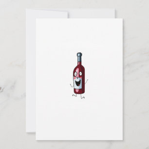 Invitación Tema de vino, vino tinto, botella de vino