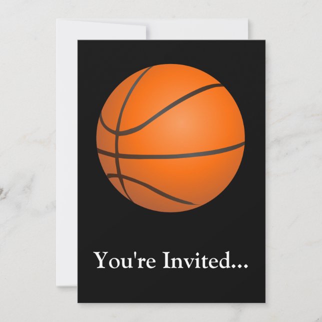 Invitación Tema del baloncesto (Anverso)