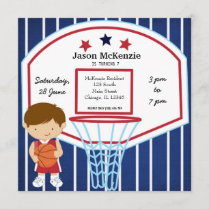 Invitación Tema del baloncesto