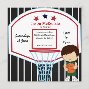 Invitación Tema del baloncesto