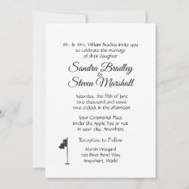 Invitación Tema del Boda de golf