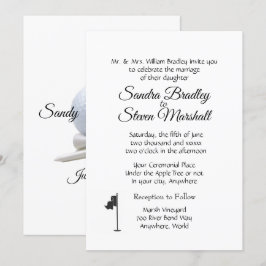 Invitación Tema del Boda de golf