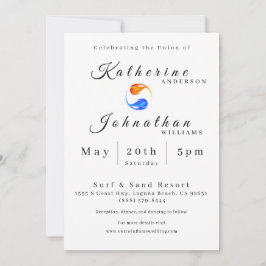 Invitación Tema del Boda de la llama gemela-