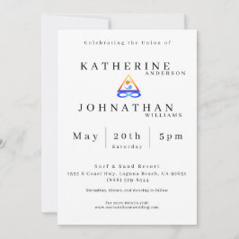 Invitación Tema del Boda de la llama gemela-