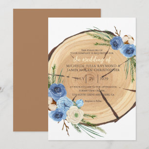 Invitación Tema del Boda de Woodland rústico