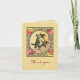 Invitación Tema del boda del gato Gracias