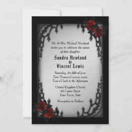Invitación Tema del Boda gótico del barrio francés