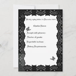 Invitación Tema del Boda gótico RSVP