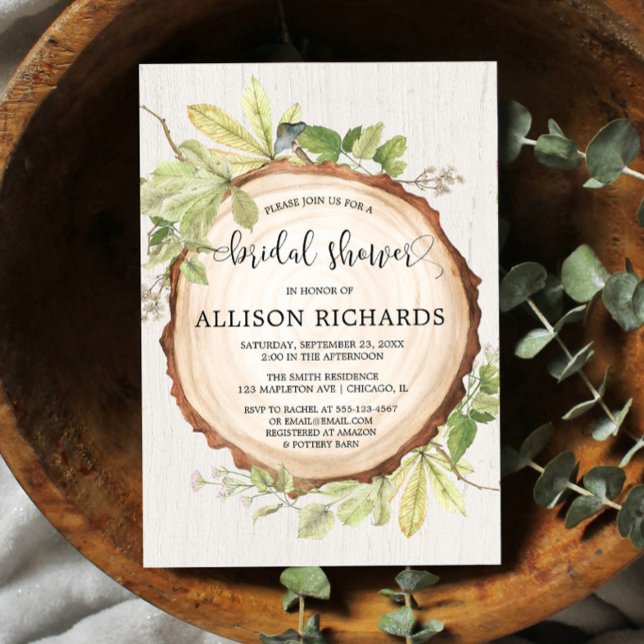 Invitación Tema del bosque de duchas de novias rusas (Subido por el creador)
