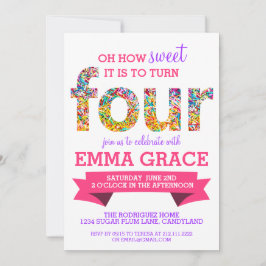 Invitación Tema del canto IV Fiesta de cumpleaños Invitan a S