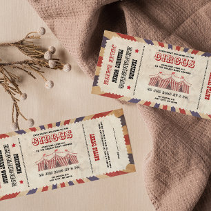 Invitación Tema del carnaval del circo de moda Baby Shower