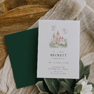 Invitación Tema del castillo del dragón Fiesta de cumpleaños