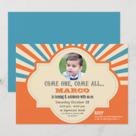 Invitación Tema del circo| Foto Personalizado| Cumpleaños