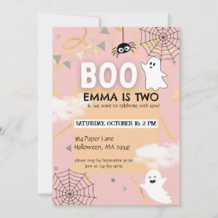 Invitación Tema del cumpleaños de Boo   Cumpleaños del Chica 