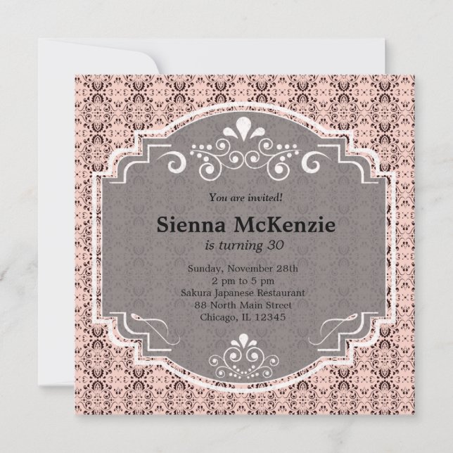 Invitación Tema del cumpleaños japonés (Anverso)