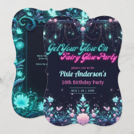 Invitación Tema del Fiesta de hadas brillantes - cuento de ha