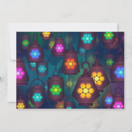 Invitación Tema del fiesta de las linternas de las noches