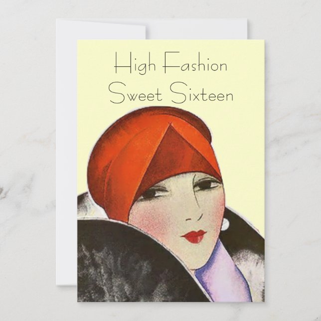 Invitación Tema del fiesta del dulce dieciséis de la alta (Anverso)