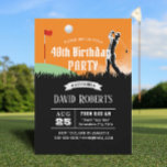 Invitación Tema del golf Adulto 40 Fiesta de cumpleaños<br><div class="desc">Juguemos a golf al aire libre con las invitaciones de fiesta de cumpleaños número 40.</div>