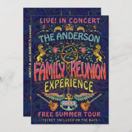 Invitación Tema del juego de la banda de Reunión Familiar Ret