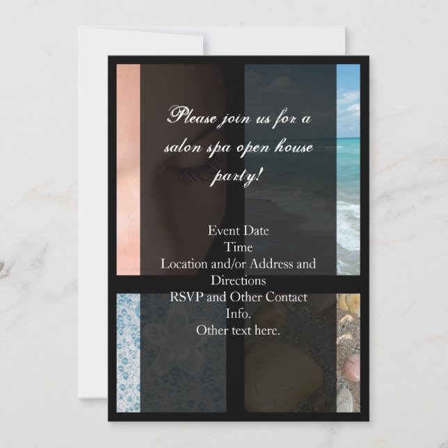 Invitación Tema del Luxury Spa Resort (Anverso)