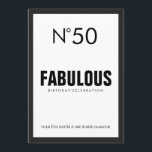 Invitación Tema del PARÍS Blanco y Negro FABULOSO cumpleaños<br><div class="desc">Tema de la moda en París blanco y negro FABULOUS 50 50 cumpleaños 30 invitaciones a fiesta de cumpleaños</div>