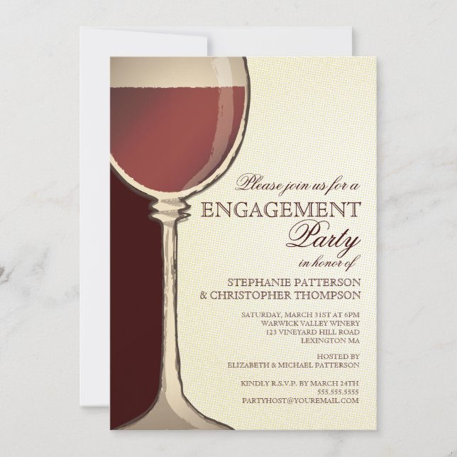 Invitación Tema del Partido de Compromiso de Bodas Mayores (Anverso)